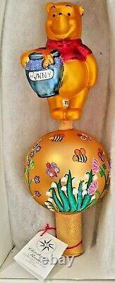 Radko Disney One Hundred Acre Wood Finial Winnie the Pooh Glass Ornament 11