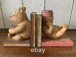 Rare! CLASSIC WINNIE THE POOH BOOK ENDS BOOKENDS VHTF Set