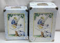 Rare! Classic Pooh Set Of 2 Together They Touched The Sky Nesting Storage Boxes