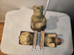 Rare! Classic Winnie The Pooh Bookends with Classic Pooh Lamp-Great Condition