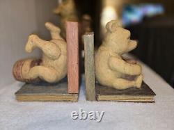 Rare! Classic Winnie The Pooh Bookends with Classic Pooh Lamp-Great Condition