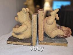 Rare! Classic Winnie The Pooh Bookends with Classic Pooh Lamp-Great Condition