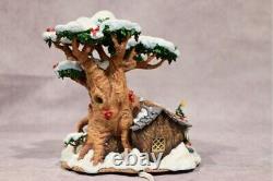 Rare Danbury Mint Christmas at Pooh Corner Lighted WithCOA & Original Box