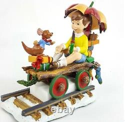 Rare! DanburyMint Winnie The Pooh Christmas Train Disney Pooh's Express 6 pieces