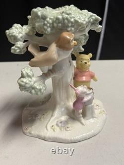 Rare Disney 2004 Lenox Pooh's Picnic Candlestick Piglet Eeyore Tigger