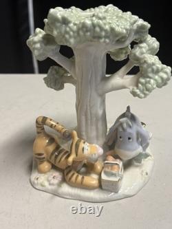 Rare Disney 2004 Lenox Pooh's Picnic Candlestick Piglet Eeyore Tigger