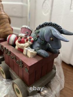 Rare Disney Choo Choo Pooh Centerpiece by Michel & Co 3 Pc Train With original Box