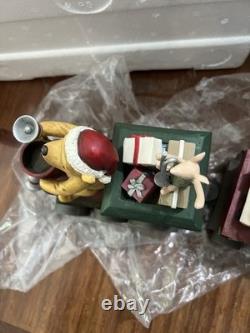Rare Disney Choo Choo Pooh Centerpiece by Michel & Co 3 Pc Train With original Box