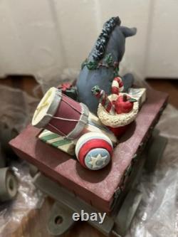 Rare Disney Choo Choo Pooh Centerpiece by Michel & Co 3 Pc Train With original Box