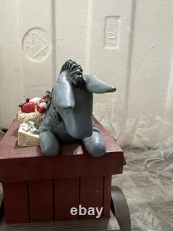 Rare Disney Choo Choo Pooh Centerpiece by Michel & Co 3 Pc Train With original Box
