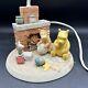 Rare Disney Classic Pooh Fireplace Scene Lamp Michael & Co Winnie Tigger Piglet