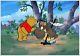 Rare Disney Master Key Animation Cel/bkgd. Painting-winnie The Pooh & Owl Coa