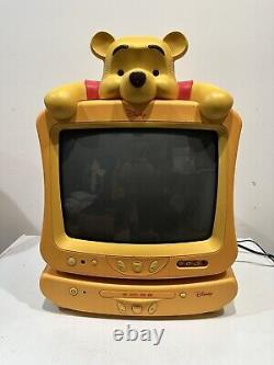 Rare Disney Winnie The Pooh Crt Television 13 Gaming 2000's Working DVD