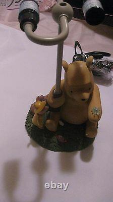 Rare Disney Winnie The Pooh & Piglet Under Umbrella Collectible Lamp New lmp1