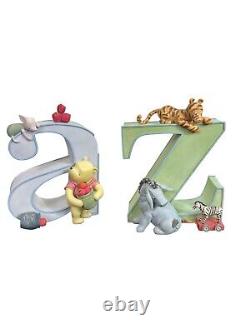 Rare Disney Winnie the Pooh A to Z Large Bookends Michel & Co. 8+lbs. Piglet