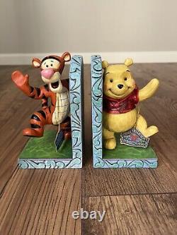 Rare HTF Retired Jim Shore Disney Traditions Tigger and Winnie the Pooh Bookends