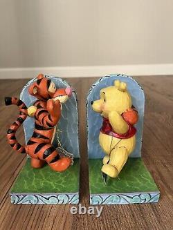 Rare HTF Retired Jim Shore Disney Traditions Tigger and Winnie the Pooh Bookends