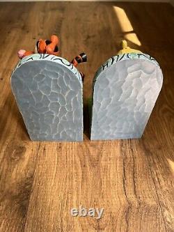 Rare HTF Retired Jim Shore Disney Traditions Tigger and Winnie the Pooh Bookends