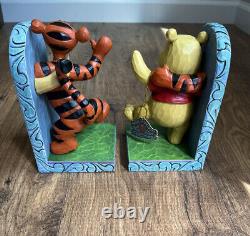 Rare HTF Retired Jim Shore Disney Traditions Tigger and Winnie the Pooh Bookends