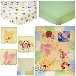 Rare New Babies R Us Exclusive Disney Winnie the Pooh Peeking Pooh Bedding Set