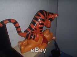 Rare! Old Walt Disney Giant Tigger on Top of Winnie the Pooh Statue