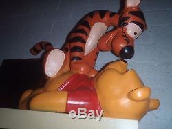 Rare! Old Walt Disney Giant Tigger on Top of Winnie the Pooh Statue