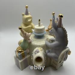 Rare Winnie The Pooh Birthday Celebration Teapot By LENOX- Tigger Piglet Eeyore