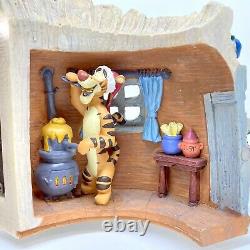 Rare Winnie the Pooh Musical Snow Globe Eeyore Tigger Piglet With Lights