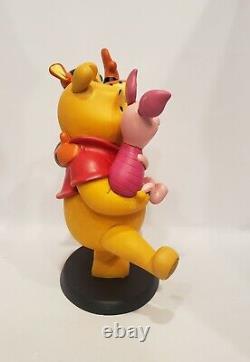 Rare Winnie the Pooh with Tigger and Piglet Dancing Statue pre owned