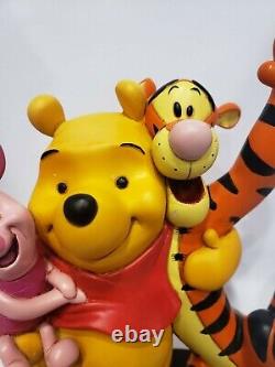 Rare Winnie the Pooh with Tigger and Piglet Dancing Statue pre owned