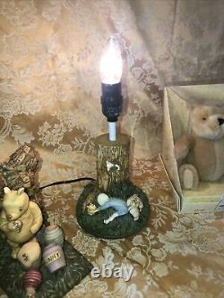 Retired Charpente Classic Winnie the Pooh Honey Pots Book Ends Lamp Bear Book