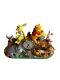 Retired Rare Winnie The Pooh & Friends Log Mantle Clock Works, Disney World