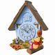 Seiko Clock Disney Time Winnie The Pooh House Wall Clock Blue Fw573l #fastshipp