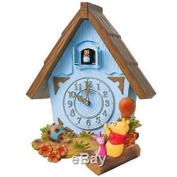 SEIKO CLOCK Disney Time Winnie the Pooh house wall clock blue FW573L #Fastshipp