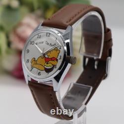 SEIKO Disney Time Winnie the Pooh Hand Wind 5000 6030 SS 34 5mm 1970s