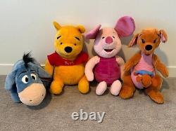 SET (4) Mattel Disney Winnie the Pooh Large Plush 22 Kanga Roo Eeyore Piglet