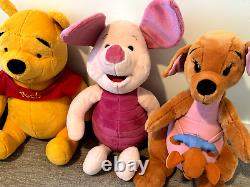 SET (4) Mattel Disney Winnie the Pooh Large Plush 22 Kanga Roo Eeyore Piglet