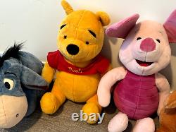 SET (4) Mattel Disney Winnie the Pooh Large Plush 22 Kanga Roo Eeyore Piglet