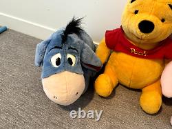 SET (4) Mattel Disney Winnie the Pooh Large Plush 22 Kanga Roo Eeyore Piglet