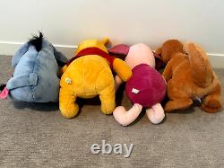 SET (4) Mattel Disney Winnie the Pooh Large Plush 22 Kanga Roo Eeyore Piglet