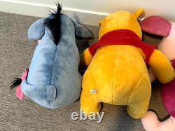 SET (4) Mattel Disney Winnie the Pooh Large Plush 22 Kanga Roo Eeyore Piglet