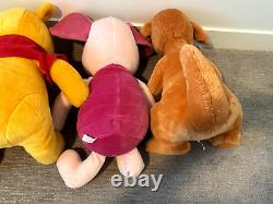 SET (4) Mattel Disney Winnie the Pooh Large Plush 22 Kanga Roo Eeyore Piglet