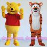 Sale Winnie The Pooh And Tigger Mascot Costume Adult Size Halloween Dress