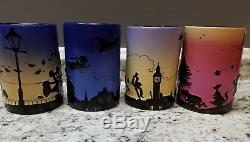 Set of 4 Disney Silhouette Mugs Peter Pan Winnie the Pooh Mary Poppins Mickey