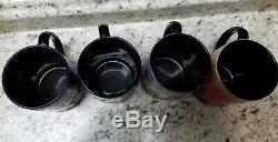 Set of 4 Disney Silhouette Mugs Peter Pan Winnie the Pooh Mary Poppins Mickey