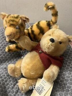 Steiff Brand Stuffed Animals Winnie the Pooh Bear & Tigger