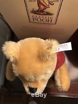 Steiff Winnie The Pooh Blond Mohair In Box L. Ed Yr 1999 #3998 new w tkt on btm