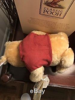Steiff Winnie The Pooh Blond Mohair In Box L. Ed Yr 1999 #3998 new w tkt on btm