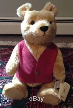 Steiff Winnie the Pooh Bear 680298 Large 20 Mohair with Certificate