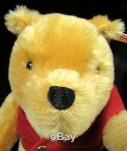 Steiff Winnie the Pooh Jointed Stuffed Animal in Orig Box Ltd Ed #2277/10000